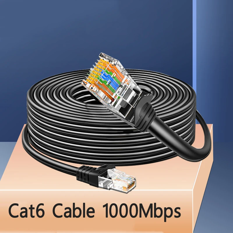 Круглый Ethernet-кабель CAT6, сетевой кабель RJ45 Lan, сетевой Ethernet-патч-корд CAT 6, сетевой кабель UTP Cat6 для компьютера, маршрутизатора, ноутбука