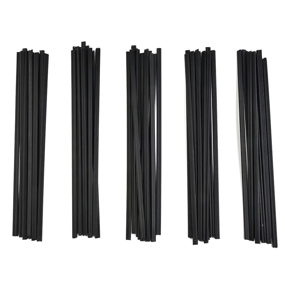 50 Stuks 200mm PP Zwart Plastic Lasstaven Auto Bumper Reparatie Sticks Lasser Soldeergereedschap Lage Temperatuur Brosse Lasstaven