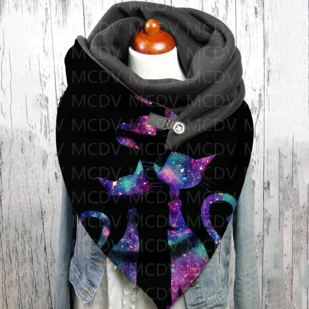 

Cat/Dog 3D Printed Casual Scarf And Shawl for Women Warm and Comfortable Scarf