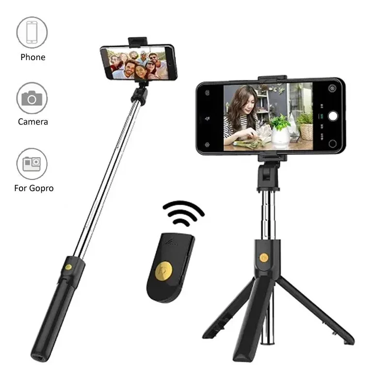 Wireless Bluetooth Selfie Stick Foldable Tripod For Phone Cell Phone Extendable Tripods For iPhone Xiaomi Samsung For Video Live