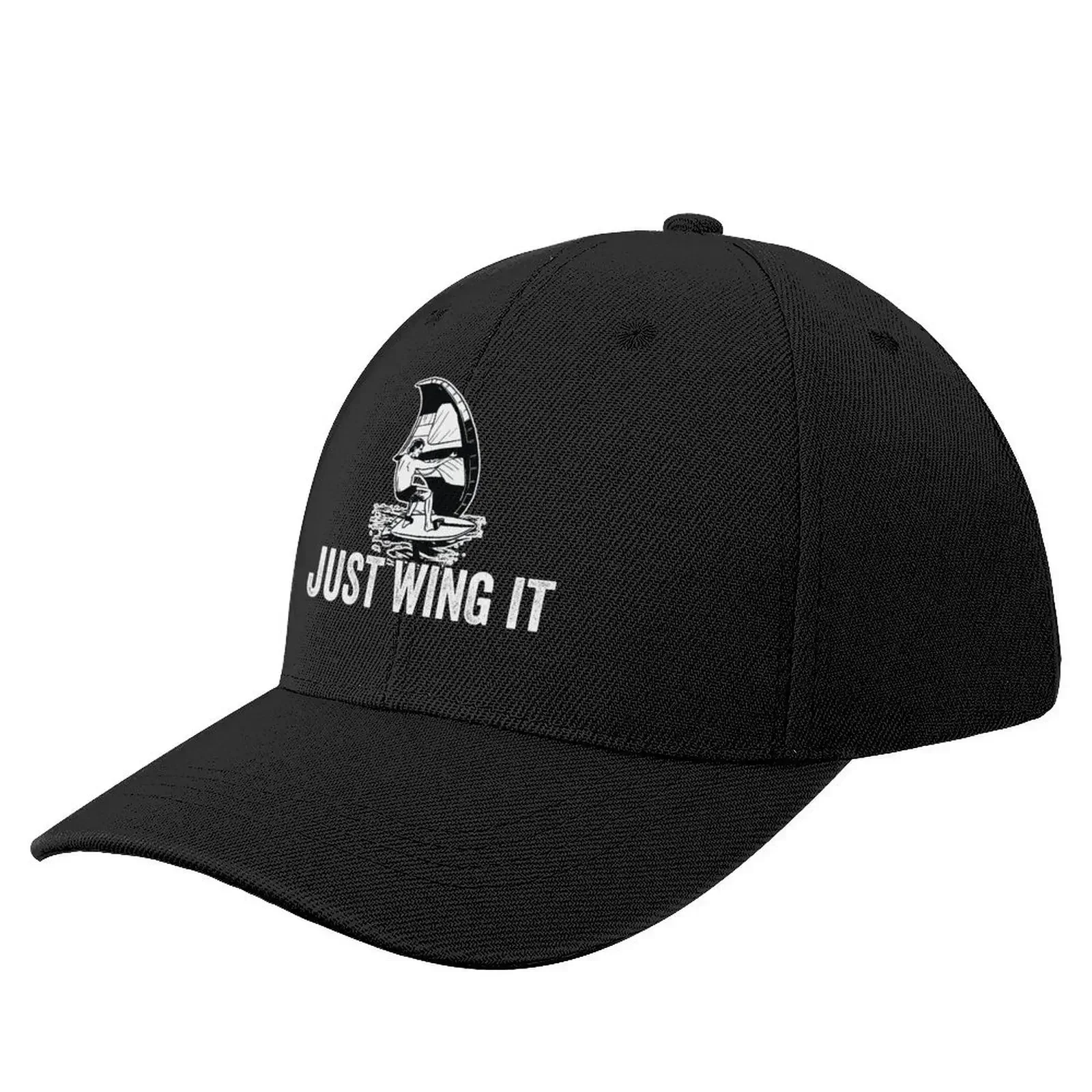 just wing it funny wing foil design great gift for wing surfer - foiling lovers Baseball Cap |-F-| Golf Cap Mens Women's