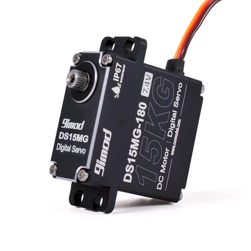 9imod DS15MG 15 kg Wodoodporne serwo 180 ° /270 °   Pełna aluminiowa obudowa Metalowa przekładnia o wysokim momencie obrotowym do 1/8 1/10 1/12 RC Car/Robot/Boat DIY
