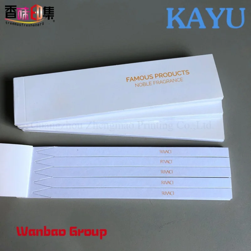 Custom  Custom printing Booklet Perfume Blotter cent Paper Strips Perfume Test Paper