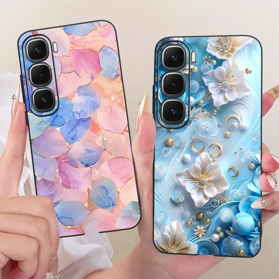 حافظة لهاتف انفينيكس هوت 60i غطاء X6728 لطيف على شكل قطة على شكل فراشة 2D غلاف مطلي لهاتف انفينيكس هوت 60X6726 فوندا