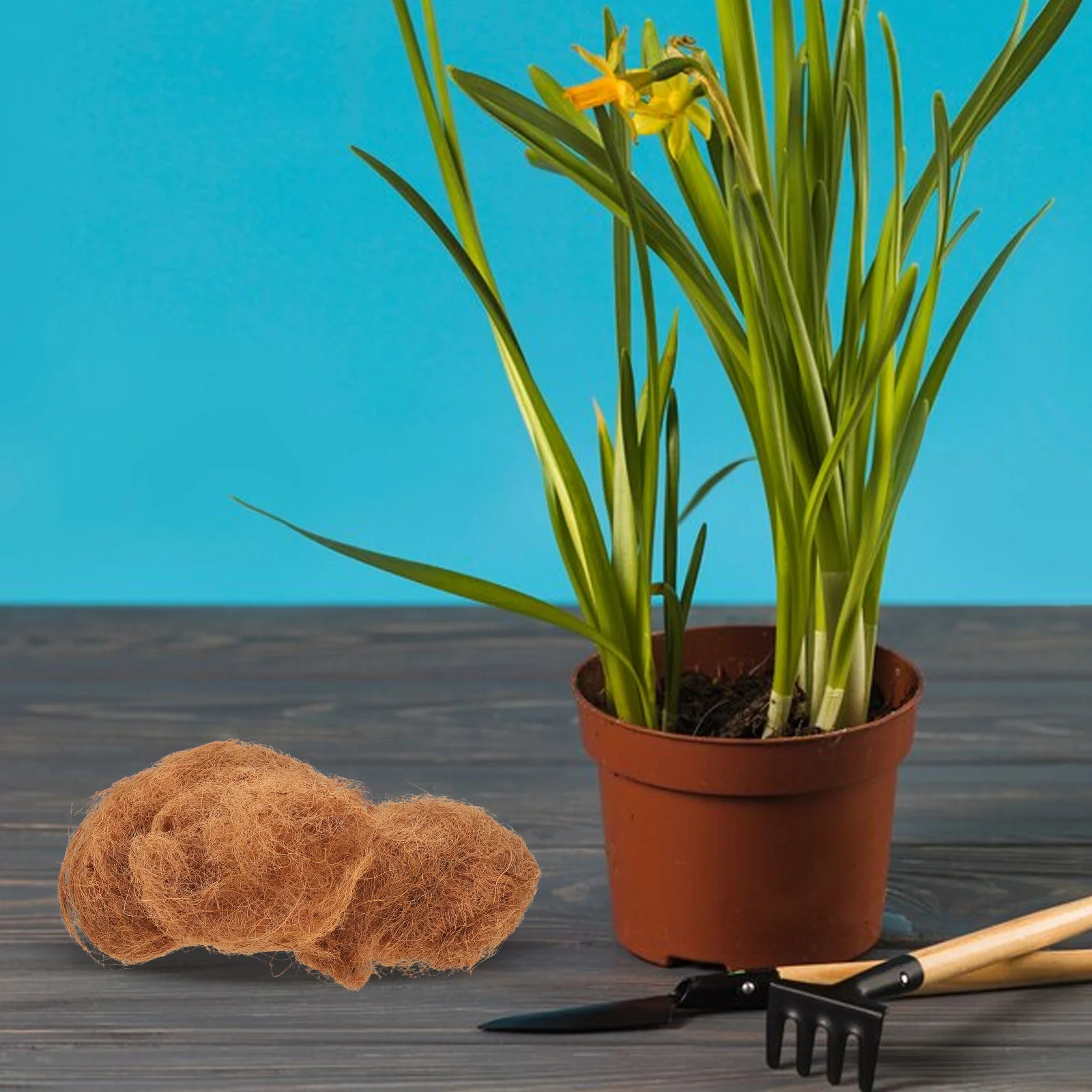 

1pc Coconut Silk Flower Pot Biodegradable Hanging Basket Planter Cover Frost Protection Coir Mat Plant Container Garden