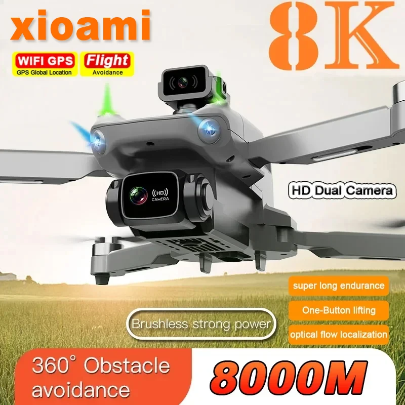 

For Xiaomi K998 Professional Drone Camera HD 8K S11Vision Obstacle Avoidance Brushless Motor GPS 5G WIFI FPV Quadcopter for Toys