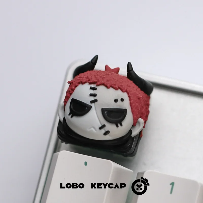 Originele Demon Gepersonaliseerde Keycaps Art Hars Handgemaakte E-Sports Gamer Deel Mechanisch Toetsenbord Doorschijnend Keycap Creatief Cadeau