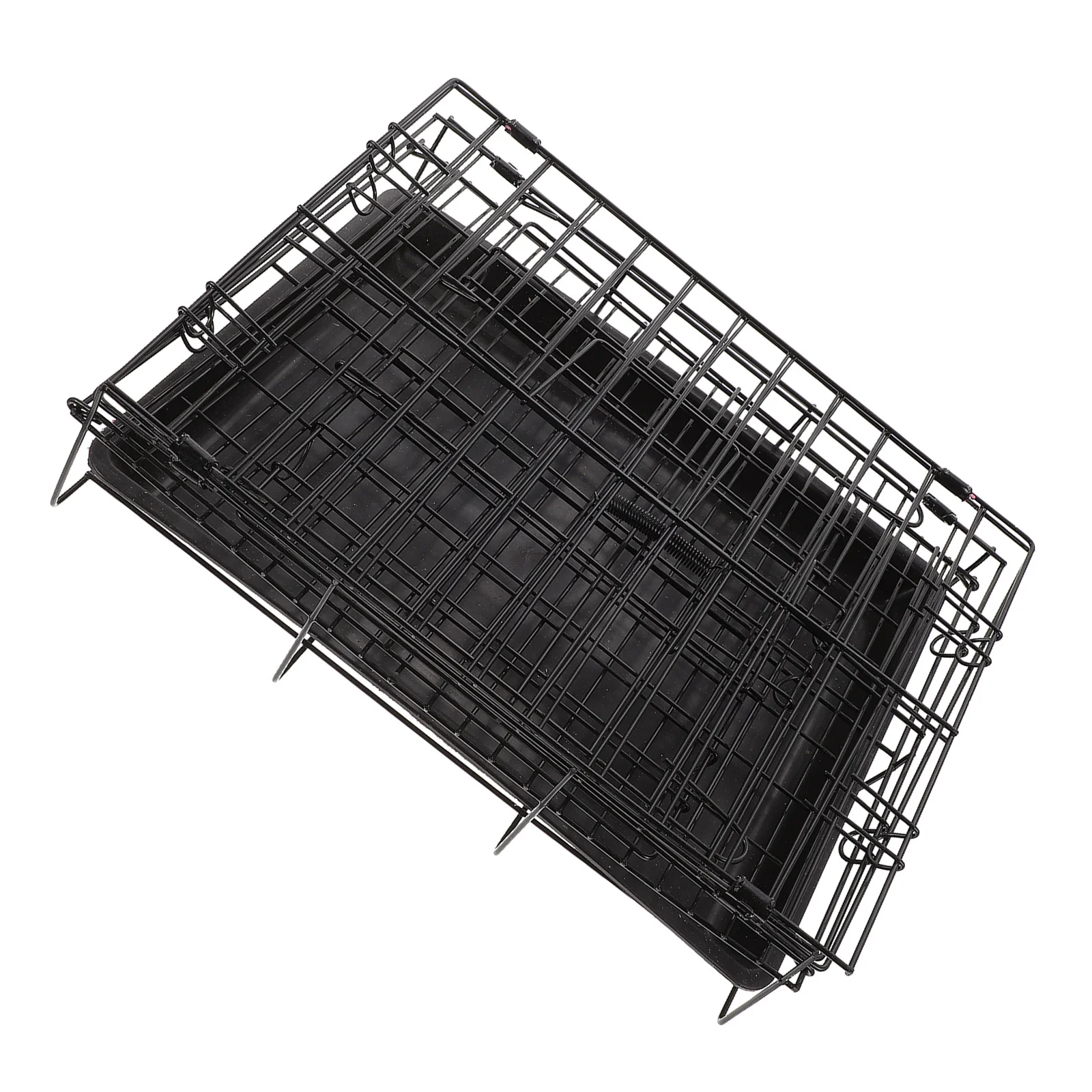 

1Set Pet Crate Iron Wire Dog Kennel Folding Practical Design Detachable Tray Easy Clean Secure Door Cage