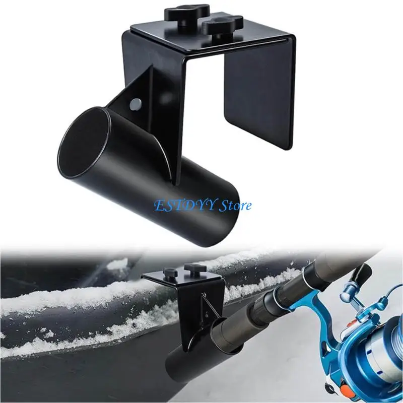 G6DE قضيب معدني قوي لصيد الأسماك على الجليد، يمسك مالك قضيب الزلاجة بخطة مجانية سهلة التركيب