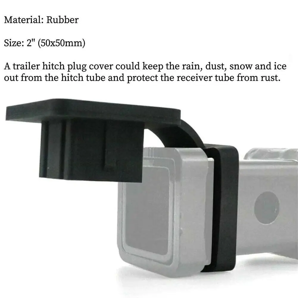 Trailer Hook Dust Plug Trailer Hitch Receiver Cover Plug Waterproof Tube Cap Protector Dustproof Trailer Hitch Cover Protector