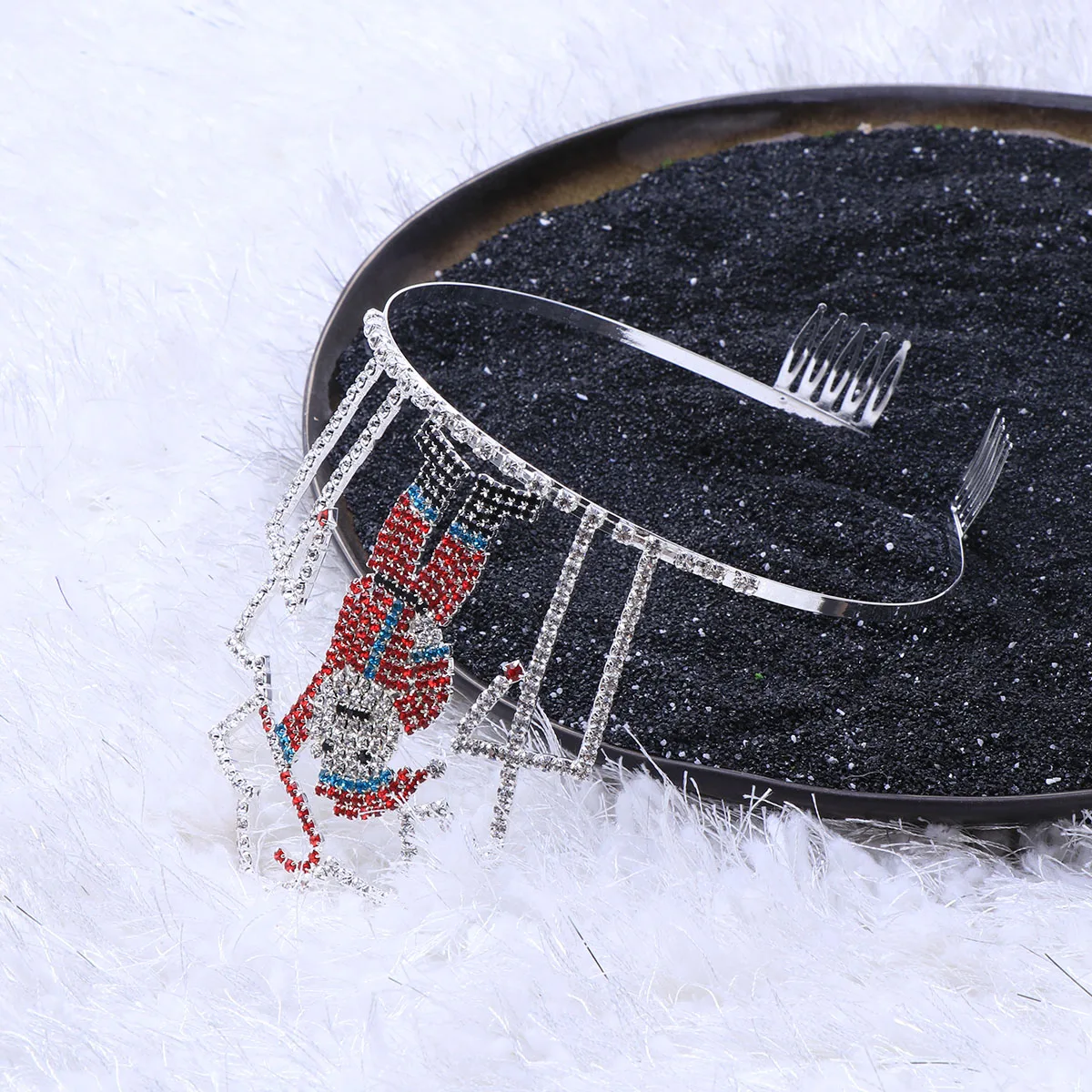 

Rhinestone Hair Hoop Christmas Headband For Kids Adults Lightweight Party Wear Photo Prop Festival Carnival Gift Xmas Headdress