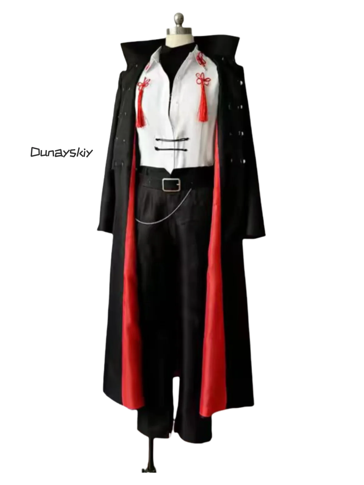 Link Click Vein Cosplay Costume Red wig cosplay S-3XL Cape Suit Unisex Outfit Folding fan Prop Anime Halloween Roleplay Set - Image 3