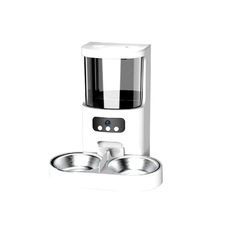 

Wholesale Cat Feeder Multi-functional Cats Double Bowl Button Version Remote Control Double Bowl for Cats Small Dogs
