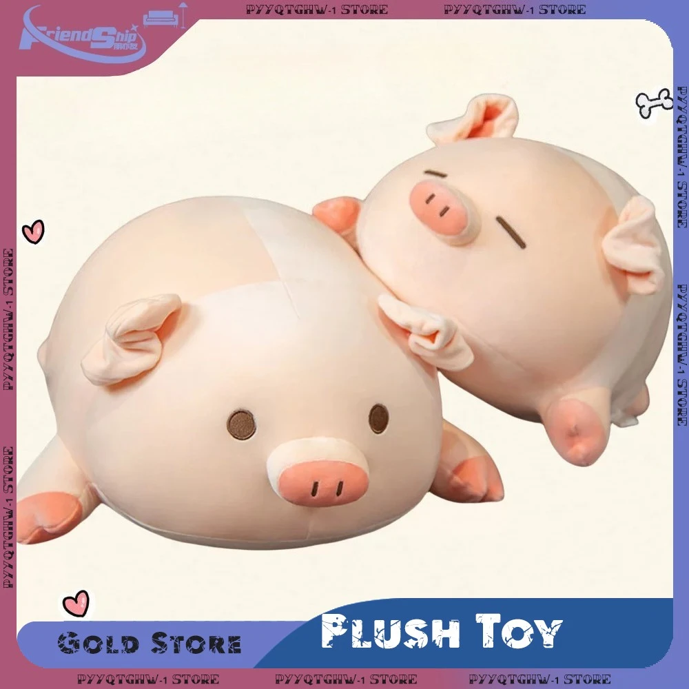 

Pink Pig Plush Animal Toys Cartoon Expression Piggy Toy with Cuddly Body Hugging Pillow for Room Sofa Decoration Birthday Gift