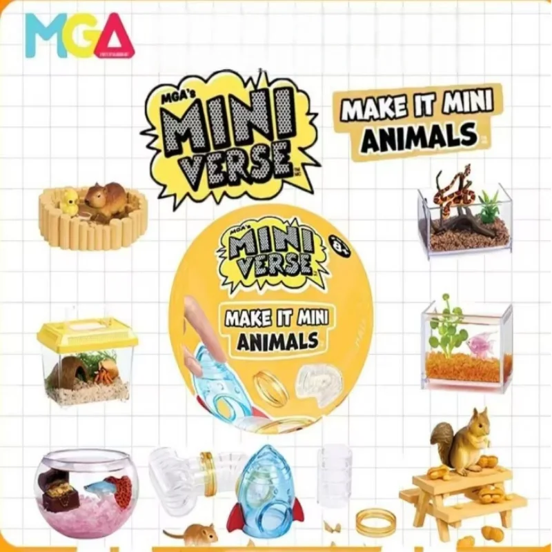 

Original Miniverse Make It Mini Animal Series 2 Surprise Ball Hermit Crab Diy Miniature Pet Figurine Mystery Box Bset Cute Gift