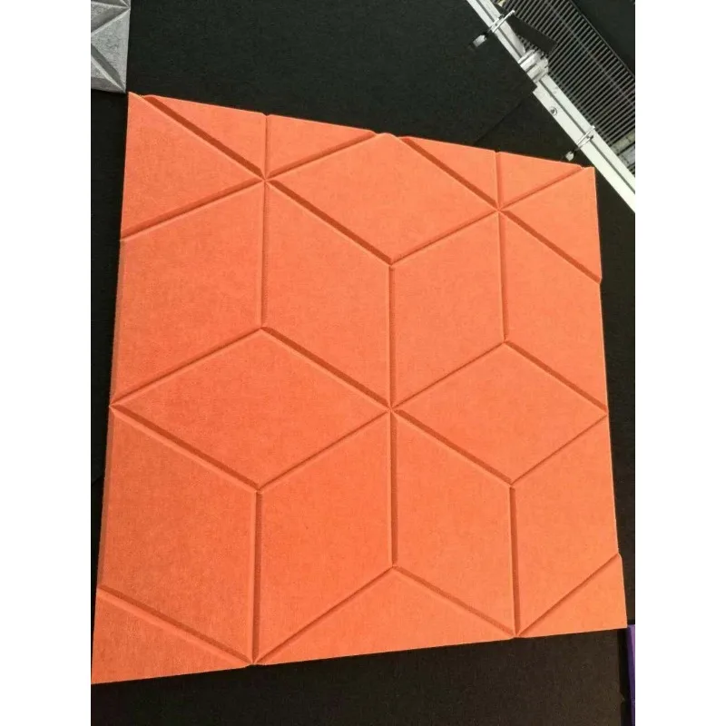 3D Acoustic Wall Panel Polyester Fiber Sound Absorbing Ceiling Tile Geometric Decorative Wall Cladding