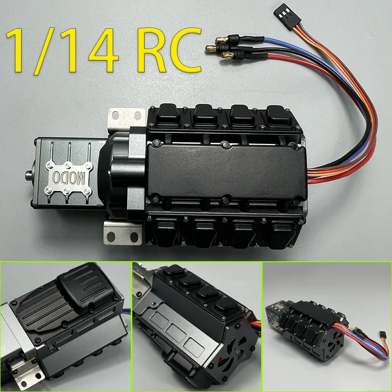

1:14th Scale Simulation Gearbox Model for Tamiya RC Truck SCANIA 770S R620 VOLVO BENZ Arocs MAN TGX Car Accessories