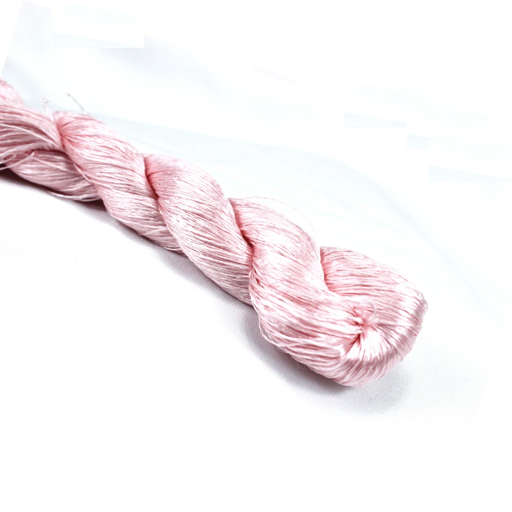 1pcs 100% silk thread hand embroidery embroider cross stitch 400m silk embroidery thread pink series 8 gradient colors