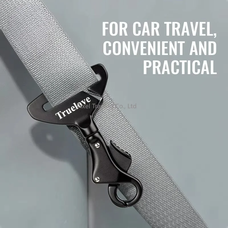 Hot Selling Dog Seat Belt Clip Restraints Vehicle Seatbelts Harness Lightweihgt Aluminium Alloy Dog Saftey Car Belt Accessories