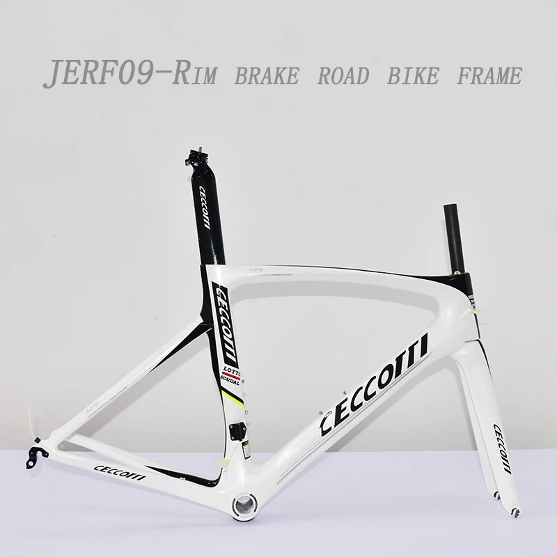 Carbon Frame Hot Selling Pearl White Color Carbon Frame Road Bike Fit 700C Wheels Bike Frame And BB68 Bicycle Frameset Popular