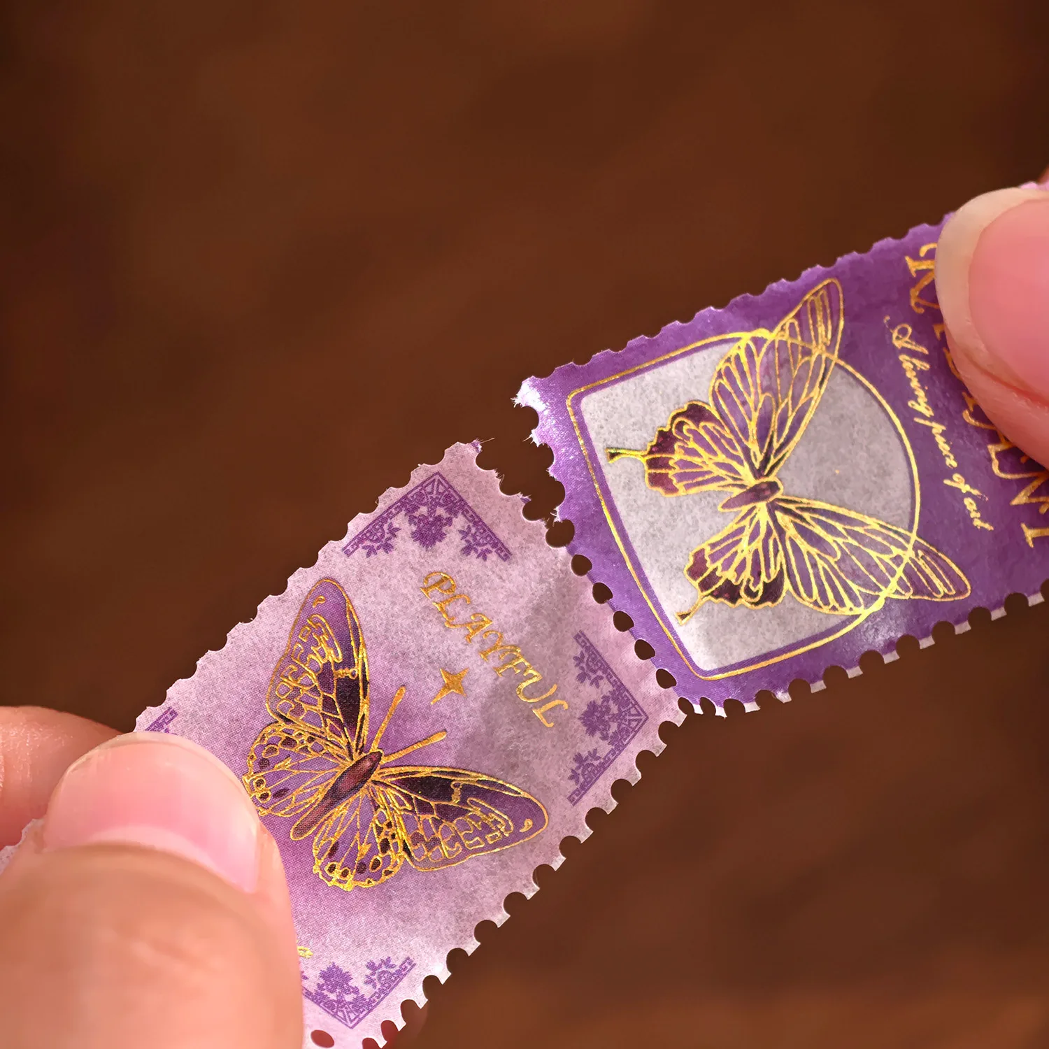 Лента Васи, горячее тиснение, наклейка-штамп, серия «Бабочка Шепот», ретро-довідник, сделай сам, декоративная уплотнительная наклейка специальной формы