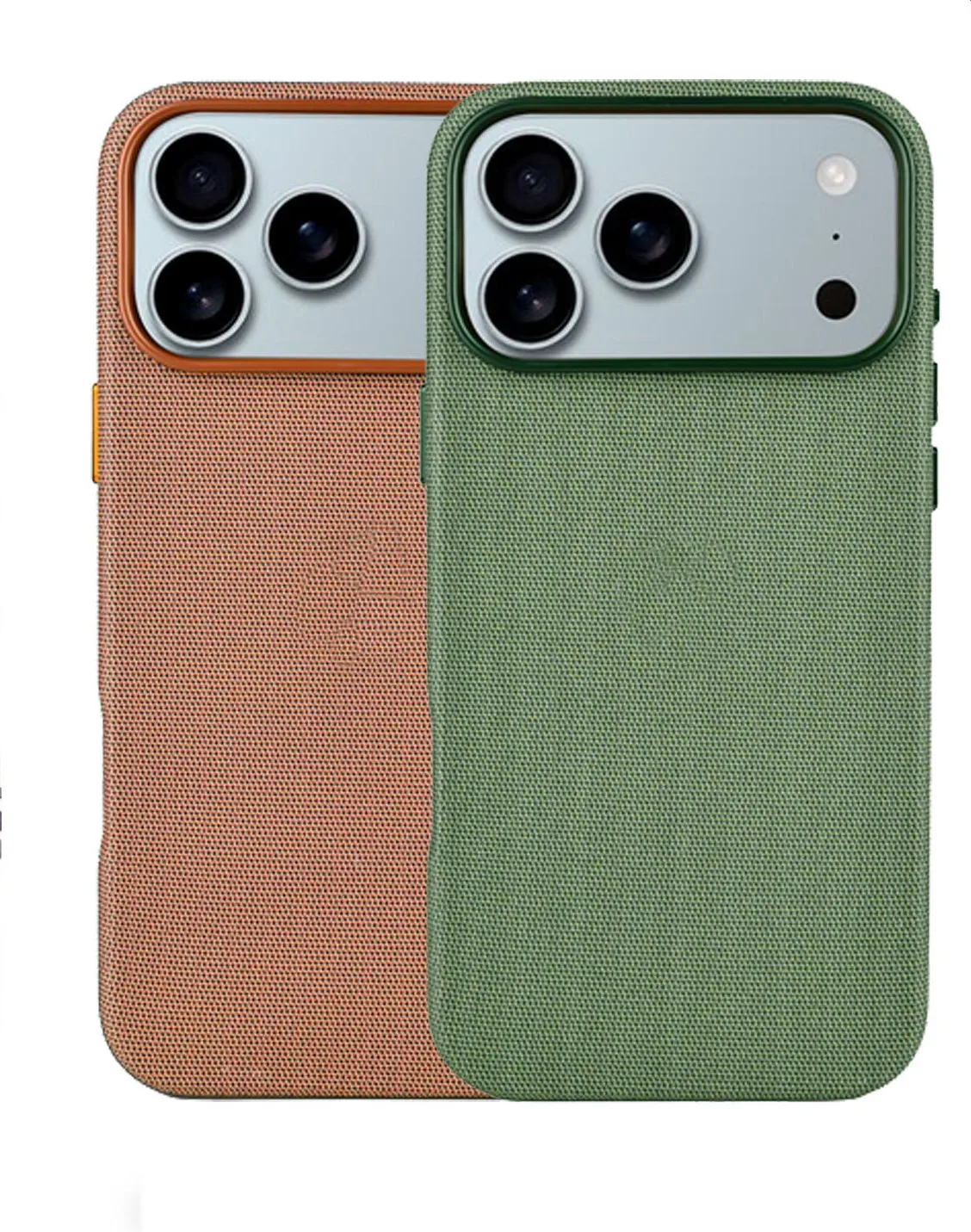 حافظة TechWoven لهاتف iPhone 17 Pro Max حافظة منسوجة مغناطيسية لهاتف Apple 17 Air غطاء حماية فاخر.