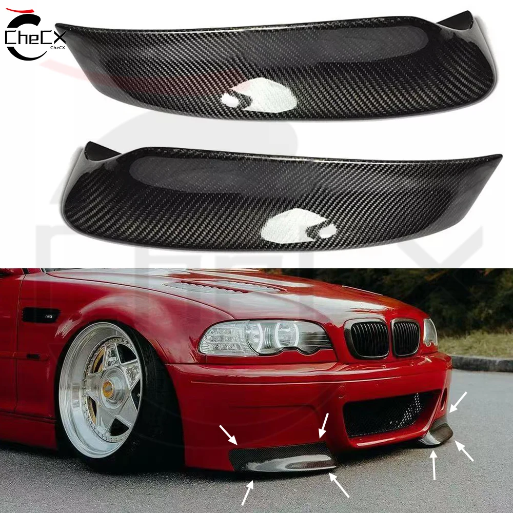 Auto Voorbumper Splitters Diffuser Spoiler Splitter Lipbeschermer Lip Voor Bmw E46 1999-2006 2001 M3 Koolstofvezel Csl Stijl