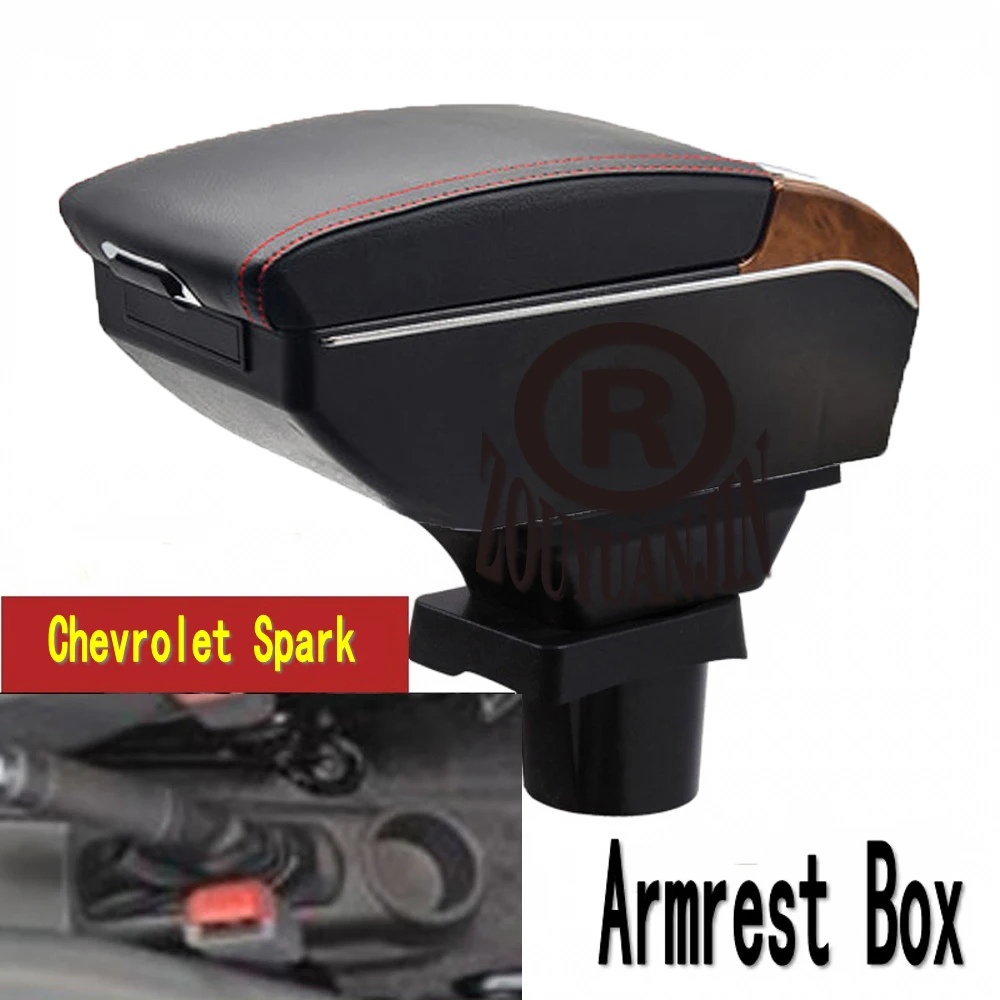 

For Chevrolet Spark III 3 Armrest Box Elbow Rest Center Console Car Retrofit Parts Storage Accessories Interior USB