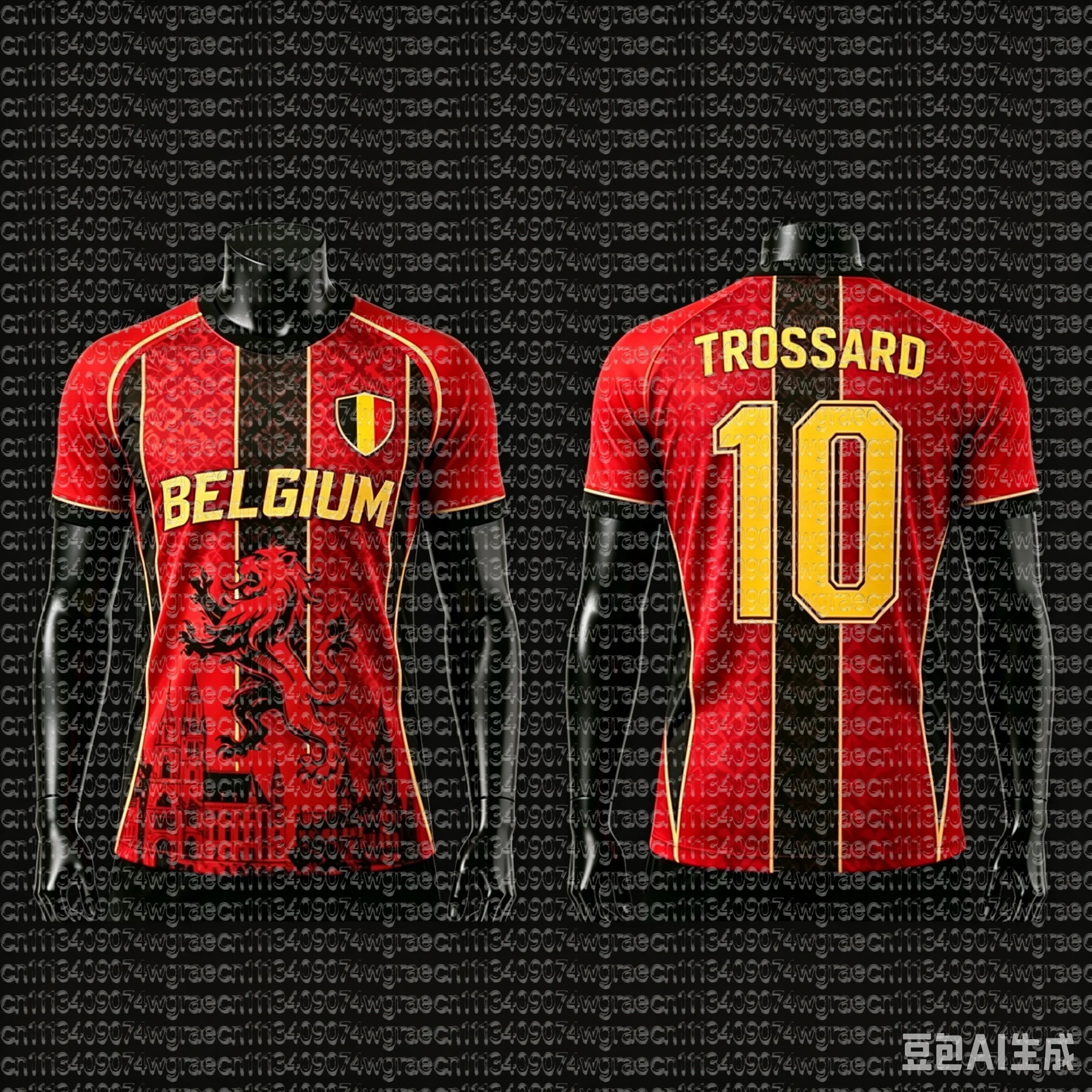 2026 Summer Belgium Fan Jerseys_T-Shirts—De Bruyne #7 Trossard #10 Lukaku #9_ Kids' Adult and Unisex Sports & Casual Tops - view 2