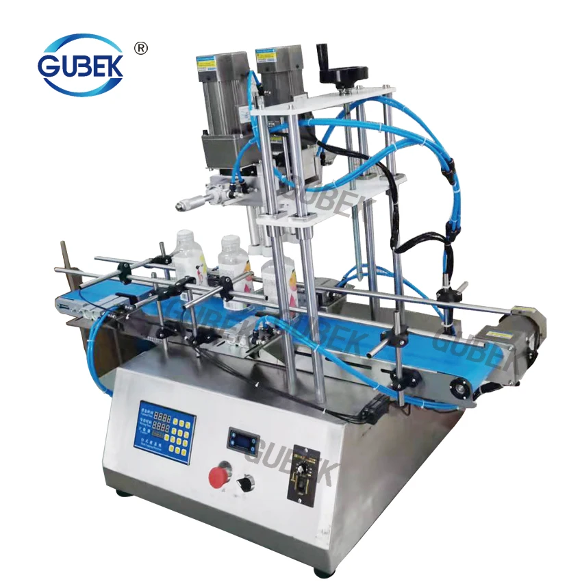Desktop Multifunctional Duckbill Bottle Capping Machine With Conveyor