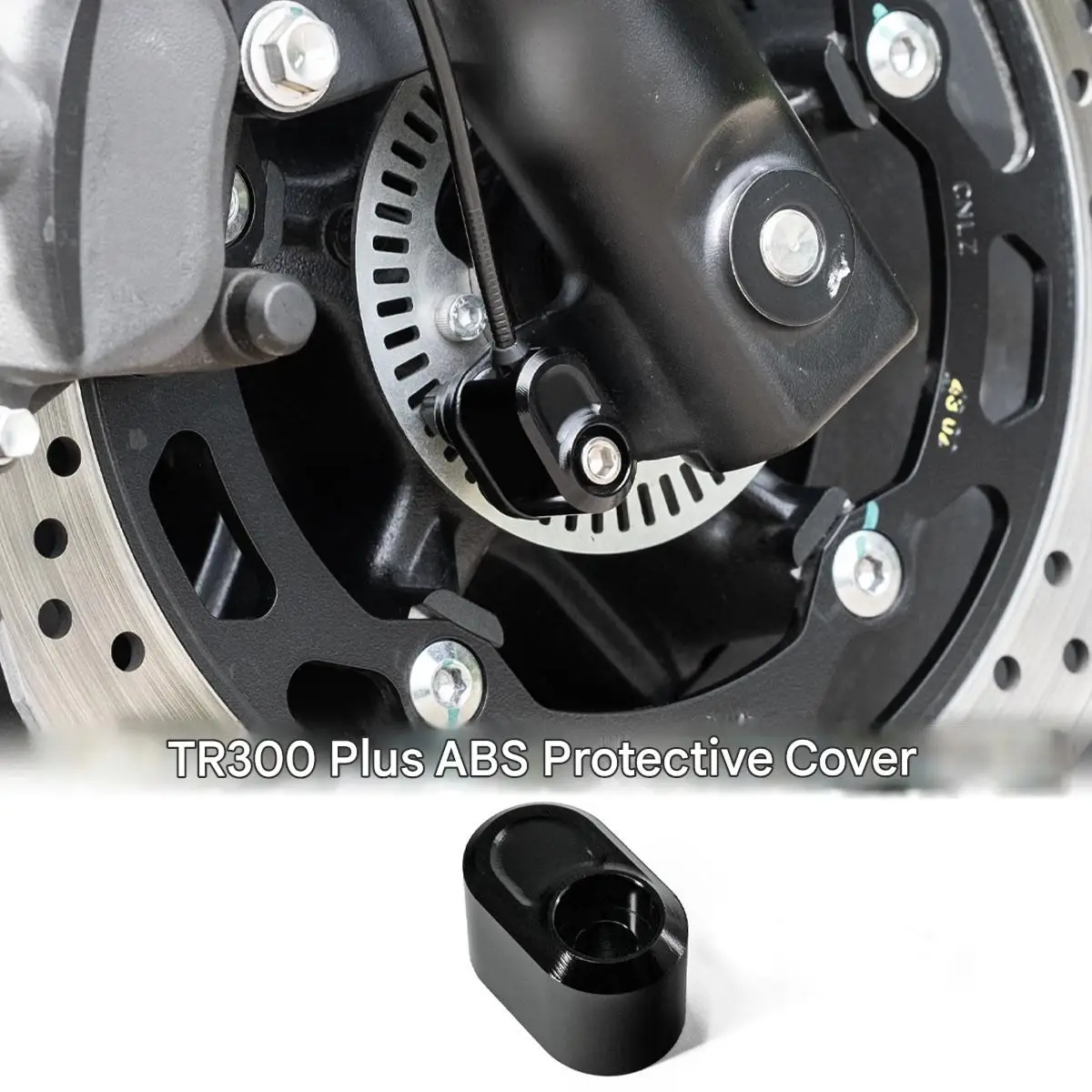 For the Haojue TR300 Plus modification accessory - ABS sensor protection cover, aluminum alloy CNC decorative cover