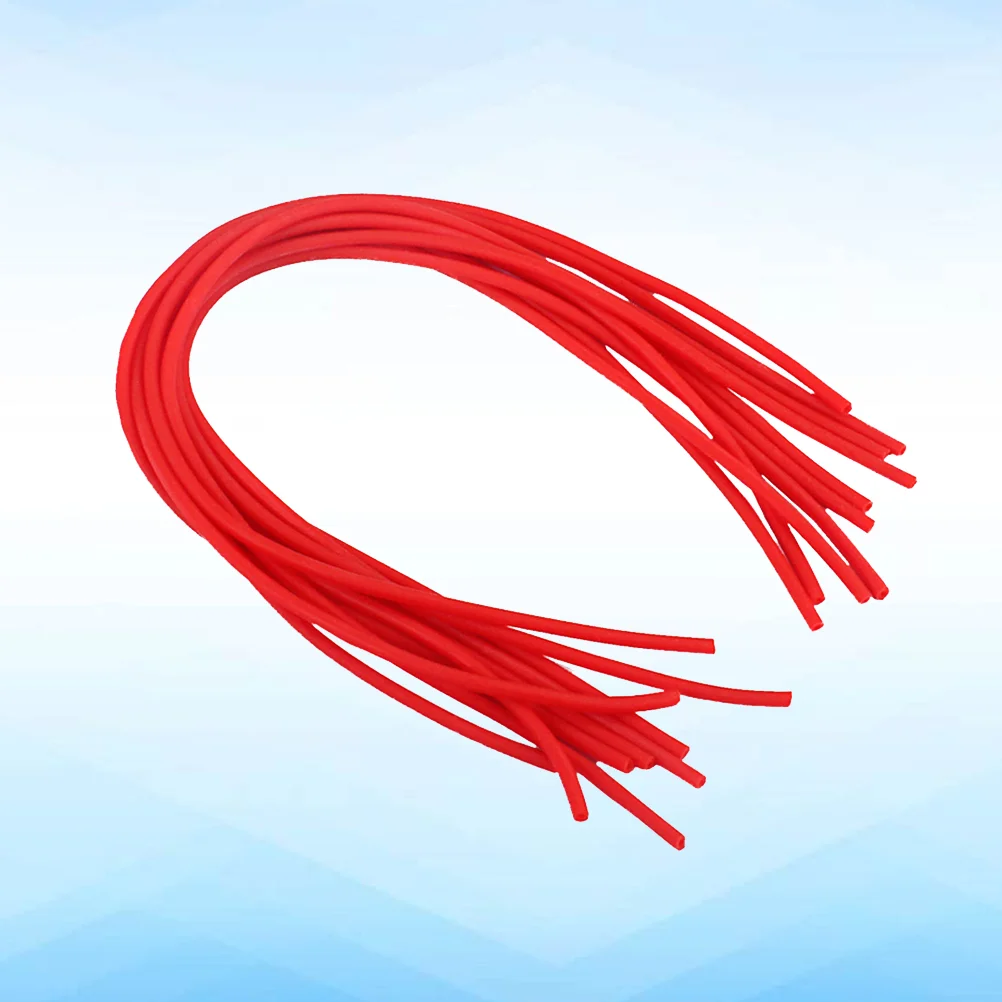 

10pcs Rubber Tubes for Bamboo Hammers Beaters Yangqin Chinese Dulcimer Parts (Red) yangqin tube chinese dulcimer tube