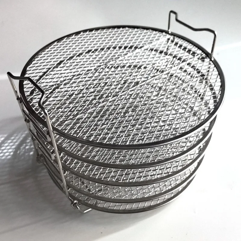 

5-уровневый аксессуар для фритюрницы из нержавеющей стали — многослойная стойка для приготовления на пару класса 304 с сетчатой конструкцией для обезвоживания и приготовления пищи