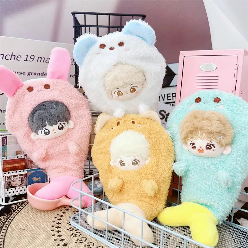 10cm Kawaii Doll Clothes for Fluffy Animals Cute Bear Bunny Dinosaur Cat Coat Keychain for Bag Decor DIY Doll Clothes Accessorie