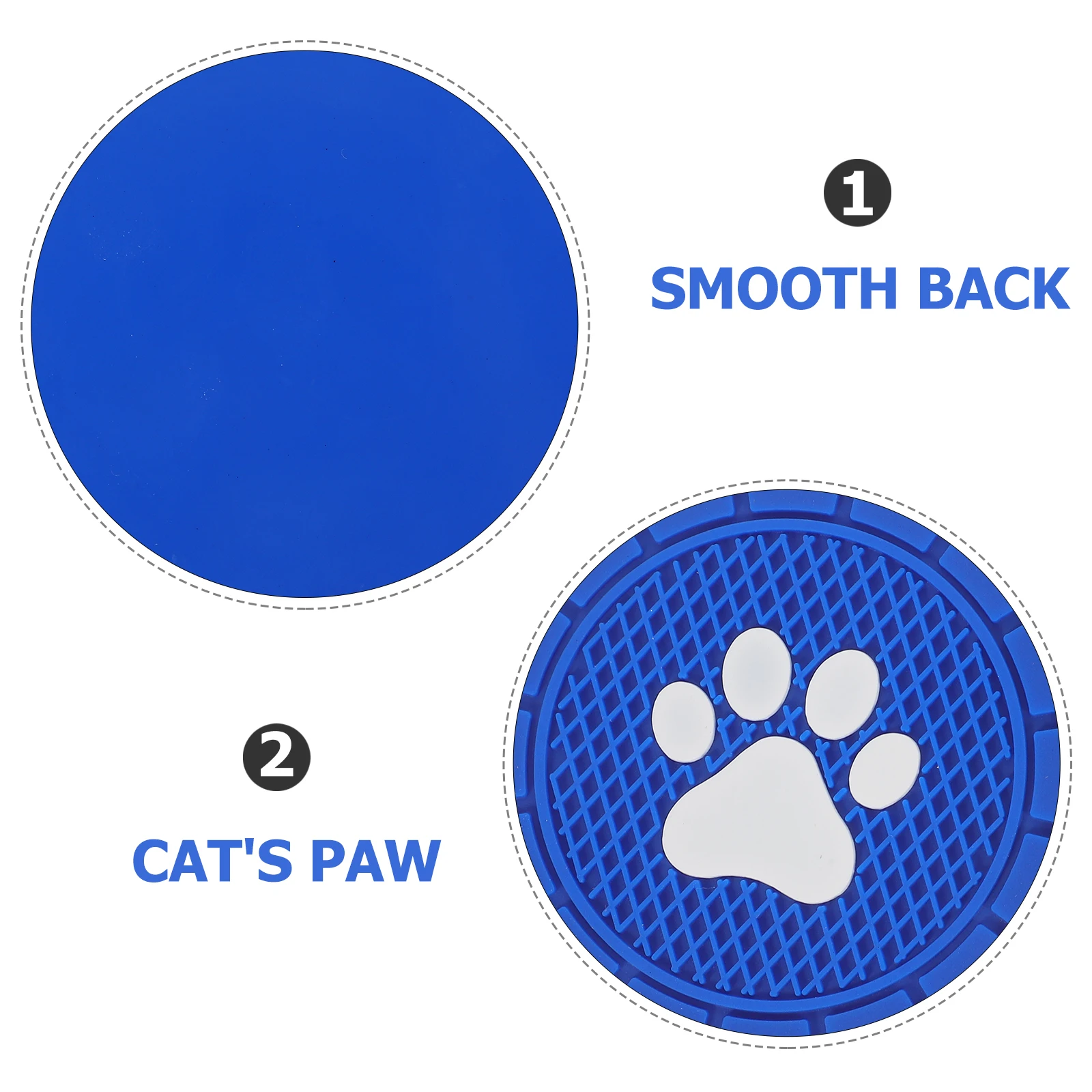 

4pcs Car Pads Paw Pattern Non-Slip Heat Resistant Round Drink Coasters Vehicle Interior Accessories Van Cup Holder Coaster Wear