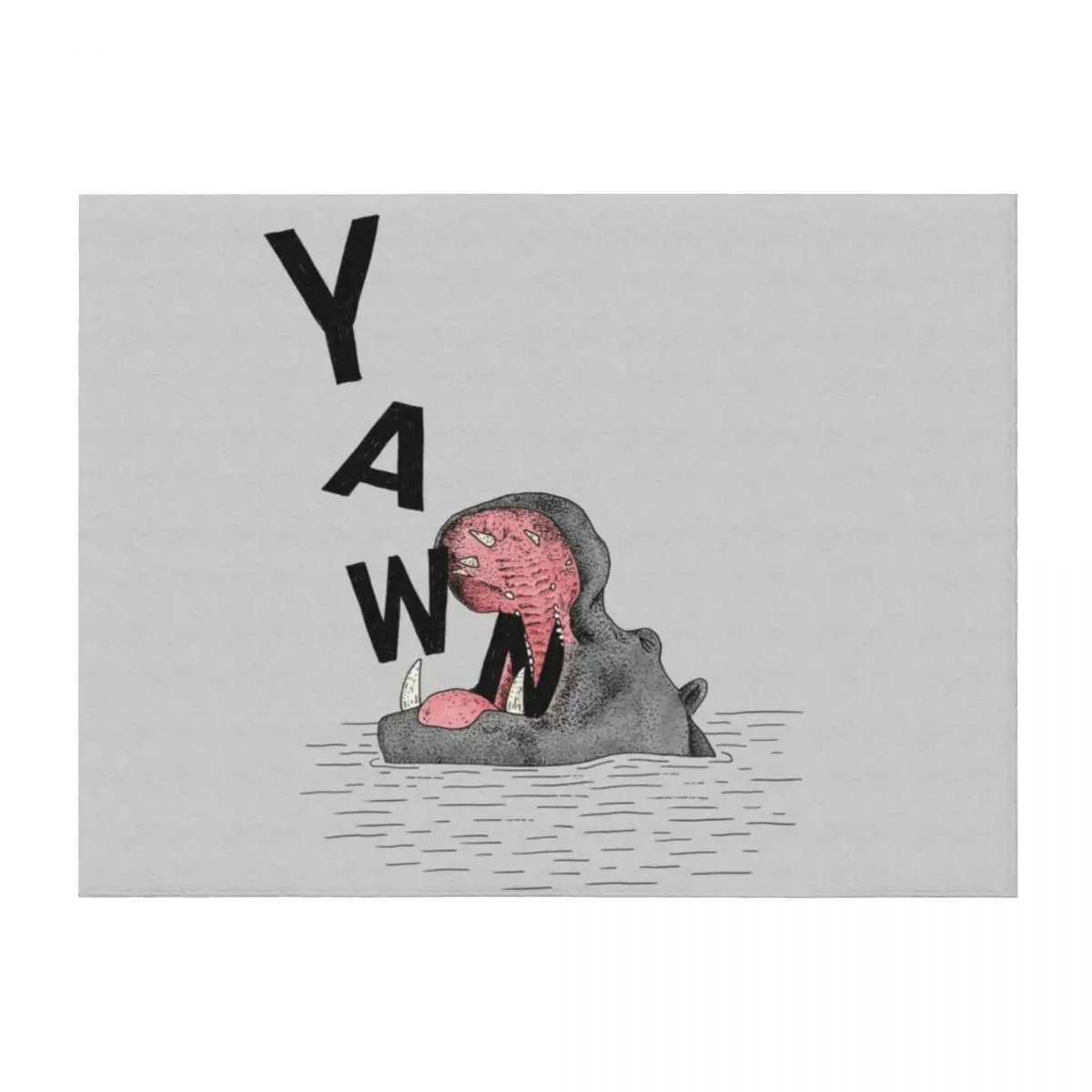 

Yawning Hippo Throw Blanket Soft Beds for winter for sofa heavy to sleep Blankets