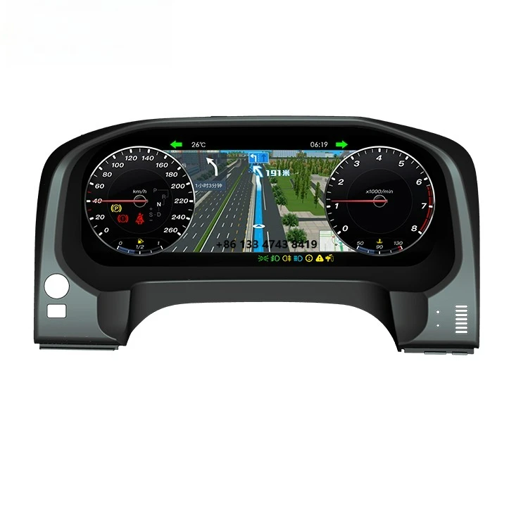 

12.3-Inch Dashboard Car Speedometer and Large Screen Dashboard Prado