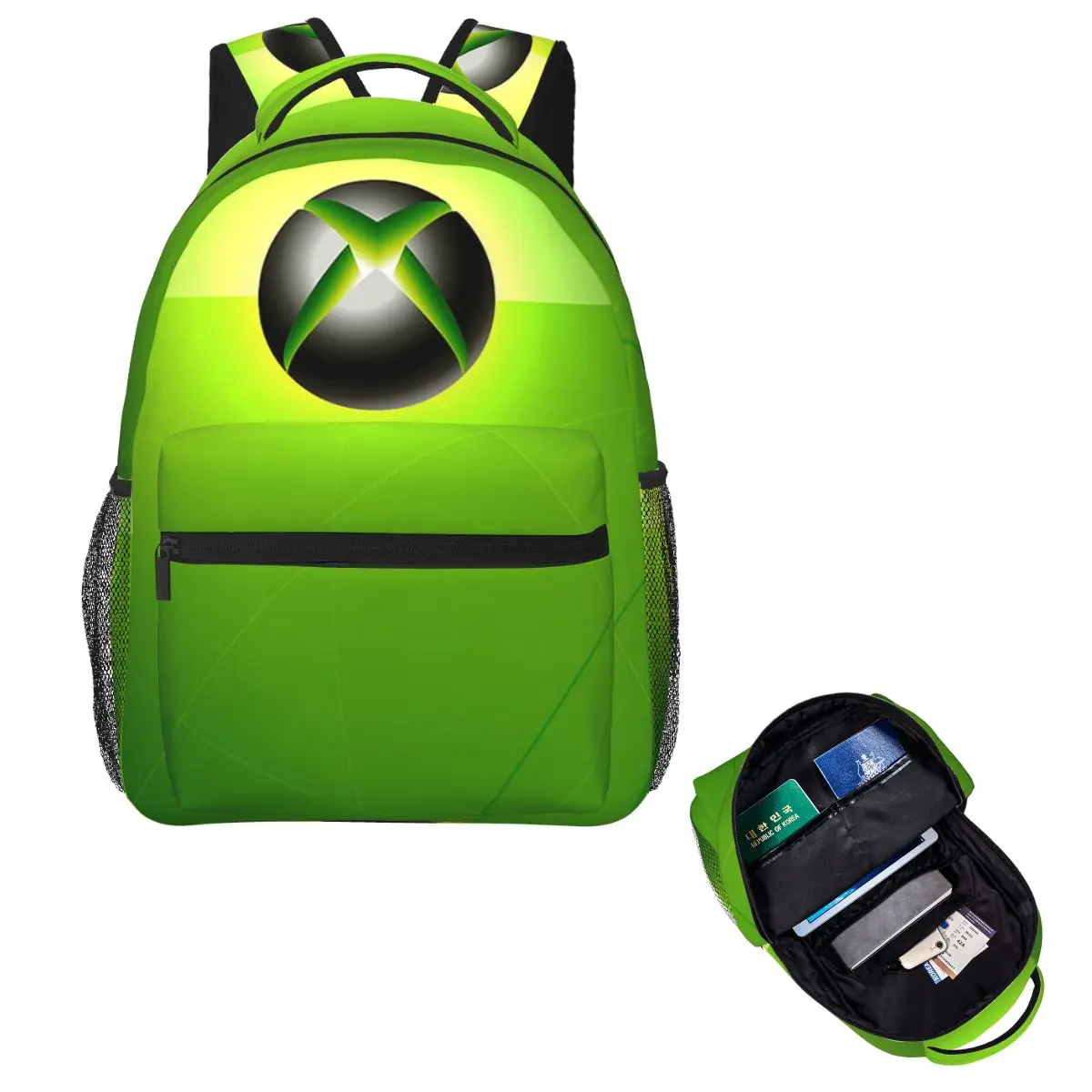

Зеленый рюкзак с логотипом Xbox, Лидер продаж, рюкзак большой емкости, детская сумка для книг, школьная сумка, сумки на плечо для мужчин и женщин