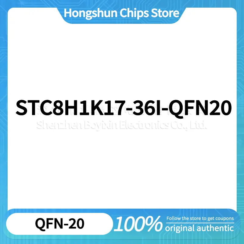 

STC8H1K17-Sturdy plastic housing 36I-QFN20