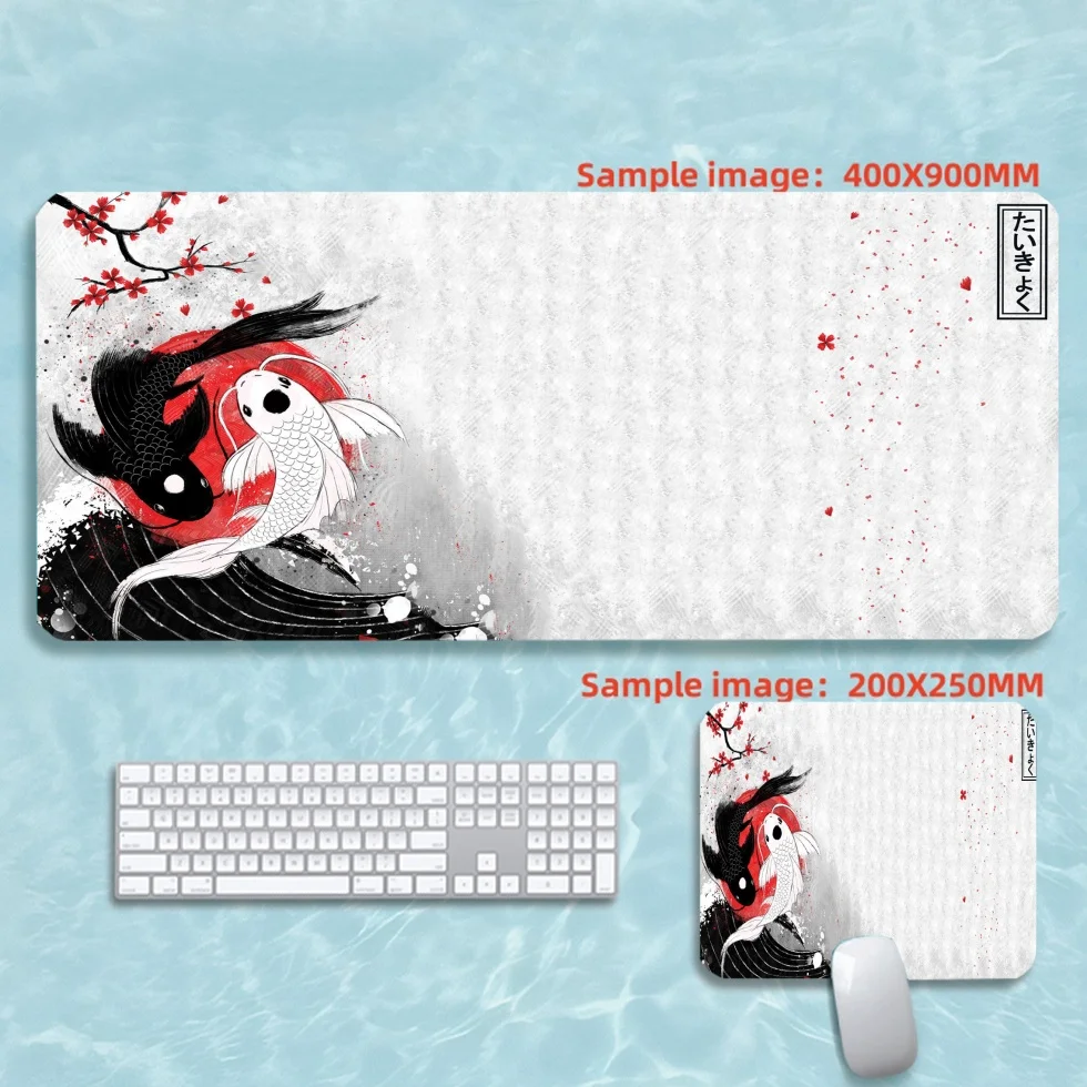 

NEW Gaming Mouse Pad Fish KOI 900x400 PC Gamer Cabiner Keyboard Rug XXL Desktop Mouse Mat Carpet Kawaii Sakura Rubber Mousepad
