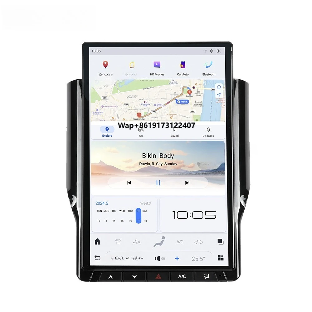 

Автомагнитола Navihua 14.4" Android с сенсорным экраном для Dodge RAM 2019-2022: Обновление штатной аудиосистемы, автомобильный стереоплеер