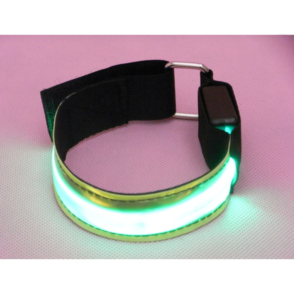

4 Pcs Luminous Armband Fluorescent Reflector Running Jogging Reflective LED Wristband Flourescent