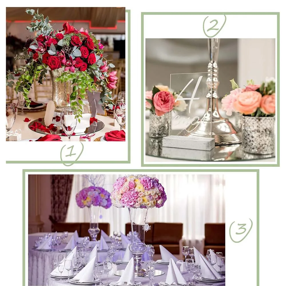 Round Acrylic Mirror Candle Plate Set, Round Mirror Base for Table Centerpieces,Round Mirror Wall Stickers Self Adhesive Mirrors