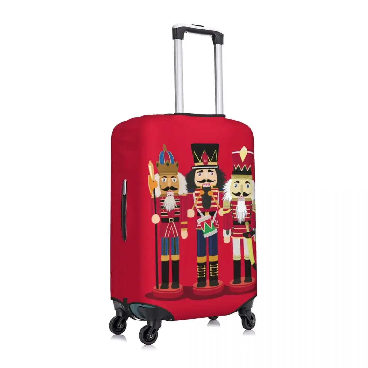 Nutcracker Soldier Toy Christmas Gift Travel Luggage Cover Washable Suitcase Cover Protector Fit 18-32 Inch