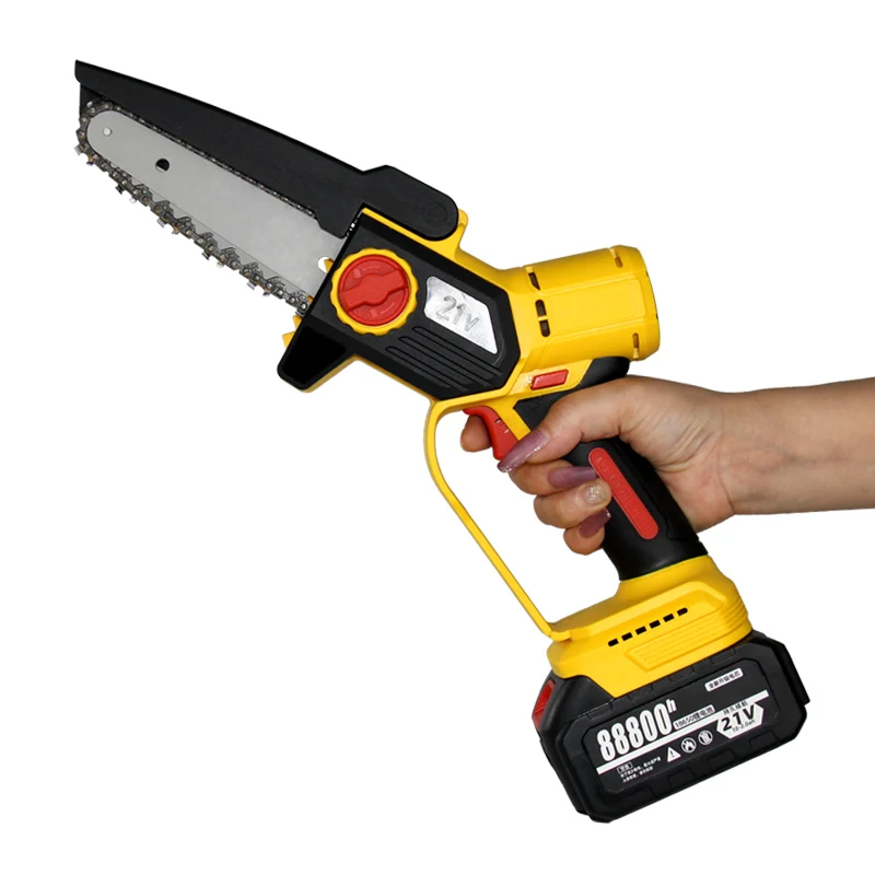 New energy  lithium powered tools portable 8 Inch electric chainsaw for wood cutting