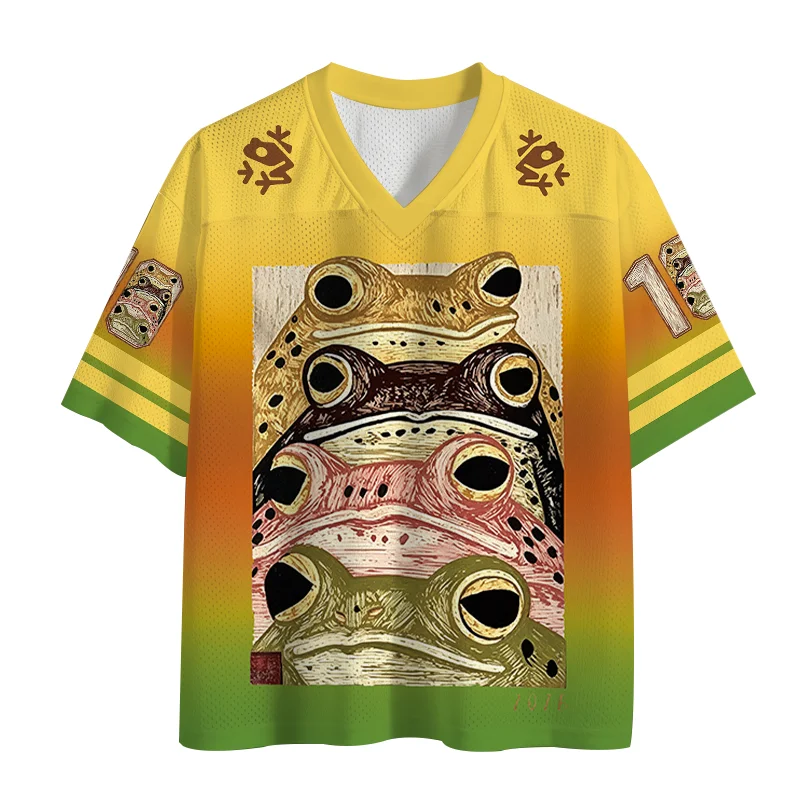 New Running Sports T-shirt,Fast Drying Sports Short Sleeves,Upgraded Fabric, Mesh Knitted Fabric, Fun Frog Breathable Sportswear