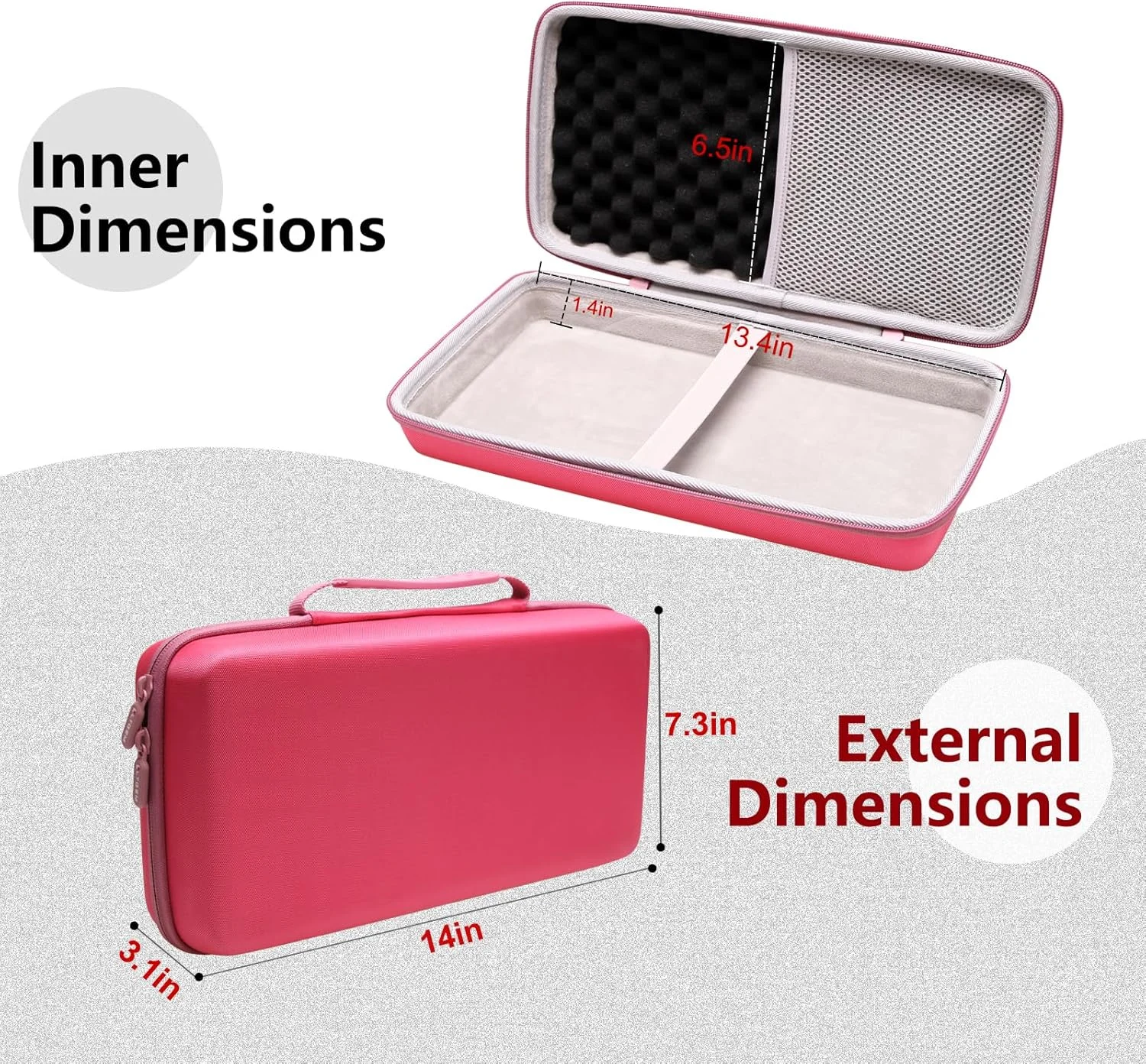 LTGEM Case Compatible with Logitech POP ICON Combo Bluetooth Keyboard and Mouse Combo, Office Travel Carrying Storage Bag
