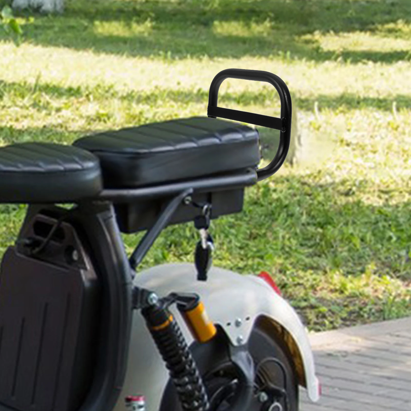 

Electric Bike Rear Seat Armrest Safety Handlebar for Back Passenger Child Kids Non Slip Durable Metal Handrail Motorcycle