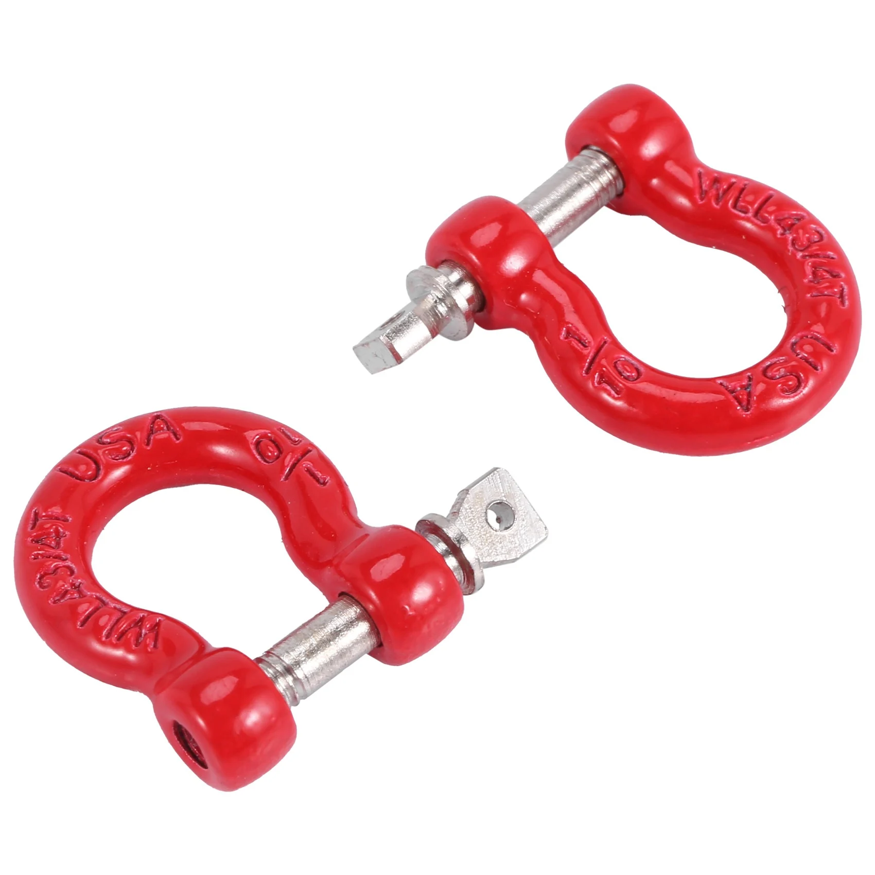 8Pcs Metal Front Rear Bumper Trailer Hook Tow Shackle Rescue Hook for 1/10 RC Rock Crawler Car Traxxas TRX4 TRX-4 SCX10