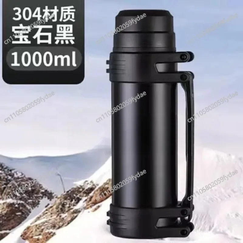304 Stainless Steel Large-Capacity Insulated Jug, Portable Car Water Bottle, Insulated Cup, Household Thermos, 5 Liters